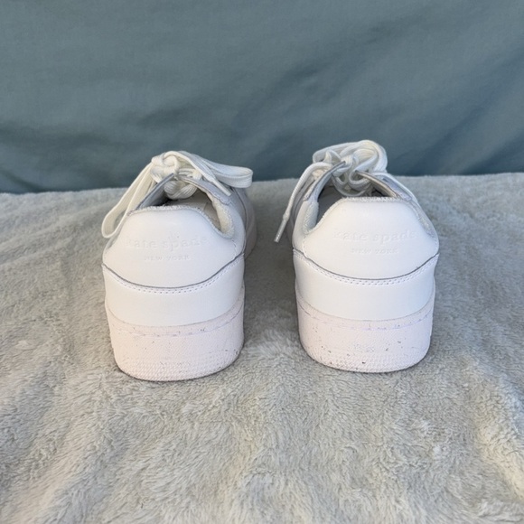 EUC Kate Spade New York Women Bolt Gem White Casual Fashion Sneakers 9B /EU 39.5 - Picture 4 of 8